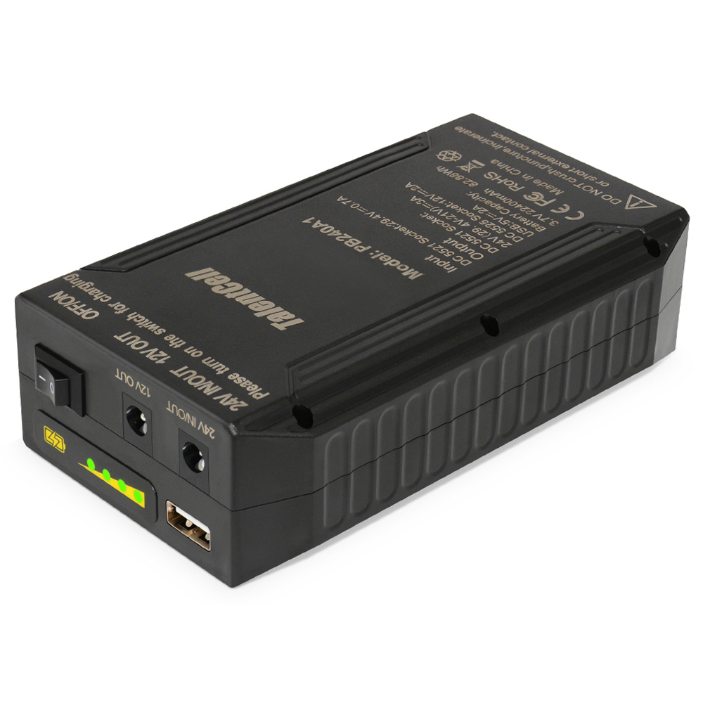 PB240A1 25.9V 3200mAh Lithium Ion Battery Pack with 24V/12V DC and 5V USB Output | Multi-Voltage Portable Power Supply for Electronics
